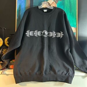 Vintage T&C Surf Designs Hawaii Sweater Mens Large Black Grunge Surf Skater 90s